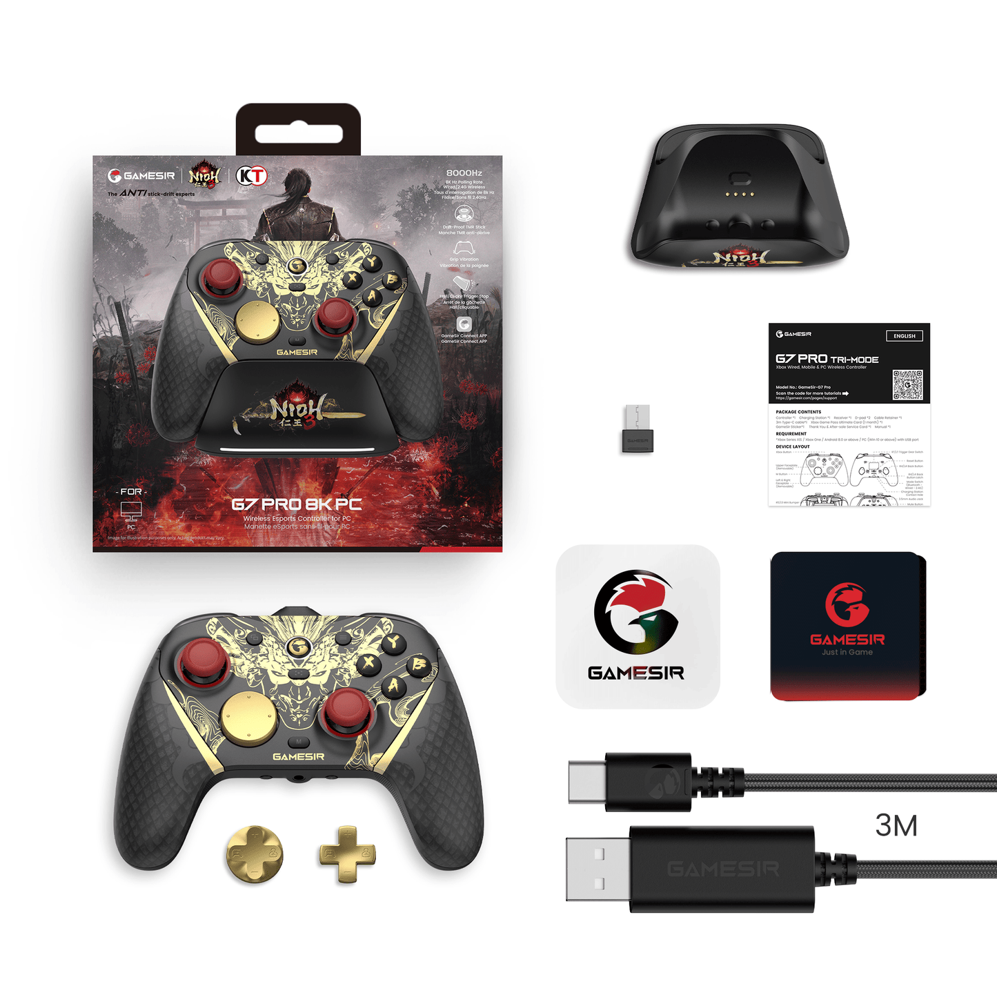 GameSir G7 Pro 8K PC - Nioh 3 Edition. Wireless Esports Controller for PC - GameSir
