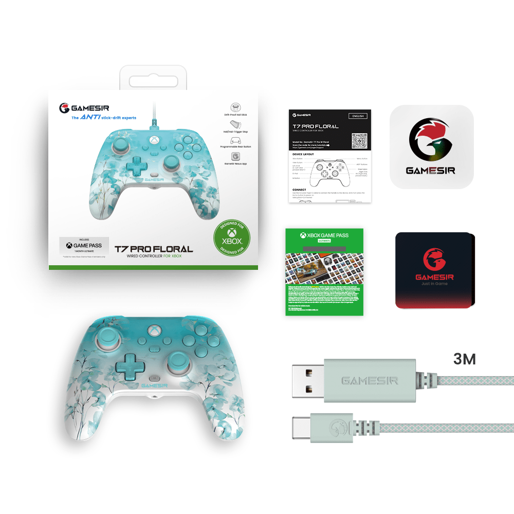 GameSir T7 Pro Floral Wired Controller for Xbox - GameSir